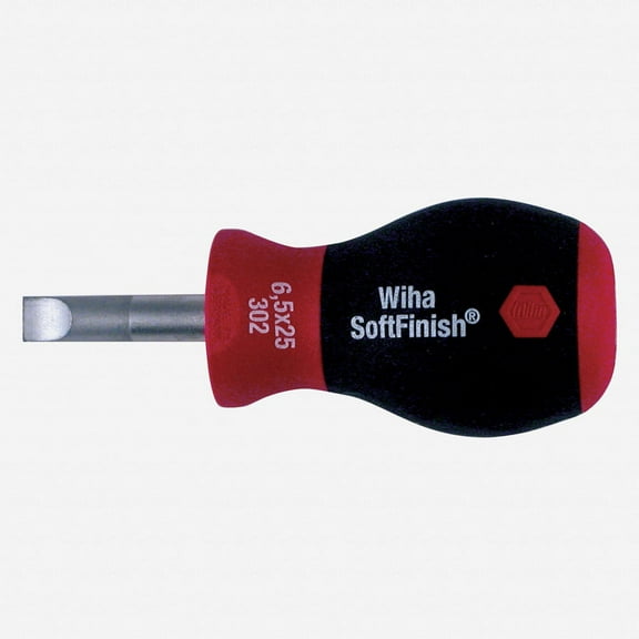Wiha 30239 4 x 25mm SoftFinish Stubby Slotted Screwdriver