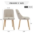 thumbnail image 2 of Sunvasagoo 6-Piece Dining Chair Set, Upholstered Fabric, Oak Legs, Beige, 2 of 9