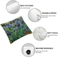 thumbnail image 4 of Acheng  Van Gogh Irises In The Garden Throw Pillow Cover Set of 2 Oil Painting Grass Floral Bouquet Bud Botanical Plant Beautiful Pillow Case Decorative Men Women White, 4 of 6