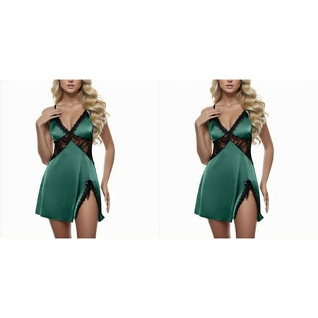2 Pack Steel Lingerie Ring Sleepwear Fashion Lace Underwear Garter Pajamas Pajamas Lingerie for Women Christmas Skirt Pajamas for Women Back Opening And Robe Women Lingerie Lingerie