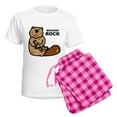 thumbnail image 5 of CafePress - Beavers Rock Women's Light Pajamas - Women's Short Sleeve Print T-Shirt and Pants Light Cotton Pajama Set, 5 of 7