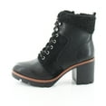 thumbnail image 2 of Naturalizer Womens VAL Leather Combat & Lace-up Boots Black 9 Medium (B,M), 2 of 8