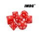 thumbnail image 3 of IMDG juego de dados de poliedro acrílico, cubos digitales Multicolor, Color sólido, DND, RPG, 7 piezas por juego, 3 of 4