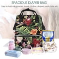 thumbnail image 5 of Daiia Watercolor Tropical Flowers Large Capacity Baby Bag Waterproof Stylish Diaper Bag Mummy Backpack Adjustable Straps Diaper BagBaby Essentials Bag, 5 of 6