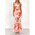 thumbnail image 3 of PRETTYGARDEN Womens Summer One Shoulder Maxi Dress Floral Sleeveless Bodycon Mesh Long Formal Wedding Guest Dresses, 3 of 9