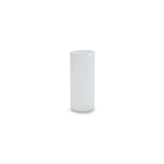 WGV White Cylinder Glass Vase - 5" Wide x 12" Height, Good quality, Heavy Weighted Base - 1 Pc