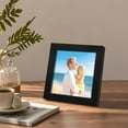 thumbnail image 2 of Picture Frames 5x5 2 Pack Made of Solid Wood Black for Wall Mounting and Tabletop Display, 2 of 8