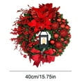 thumbnail image 2 of 15.7 Inch Light Up Christmas Wreath Red Plastic Holiday Decoration Glowing Front Door Hanger Festive Xmas Decor Artificial Wreath Winter Seasonal Ornament, 2 of 3
