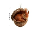 thumbnail image 3 of Forest Animal Acorn Ornaments – Cozy Forest Christmas Ornament,New Woodland Creatures Christmas Ornaments,2D Flat Acrylic Pine Cone Animal Decoration,Christmas Tree Decor,Car Mirror,Gifts, 3 of 7