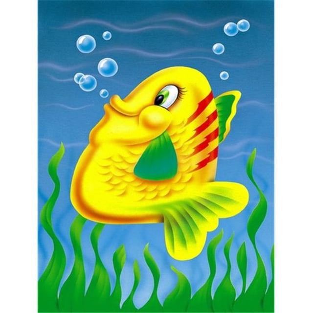 Carolines Treasures APH0527CHF Yellow Fish Flag Canvas House Size