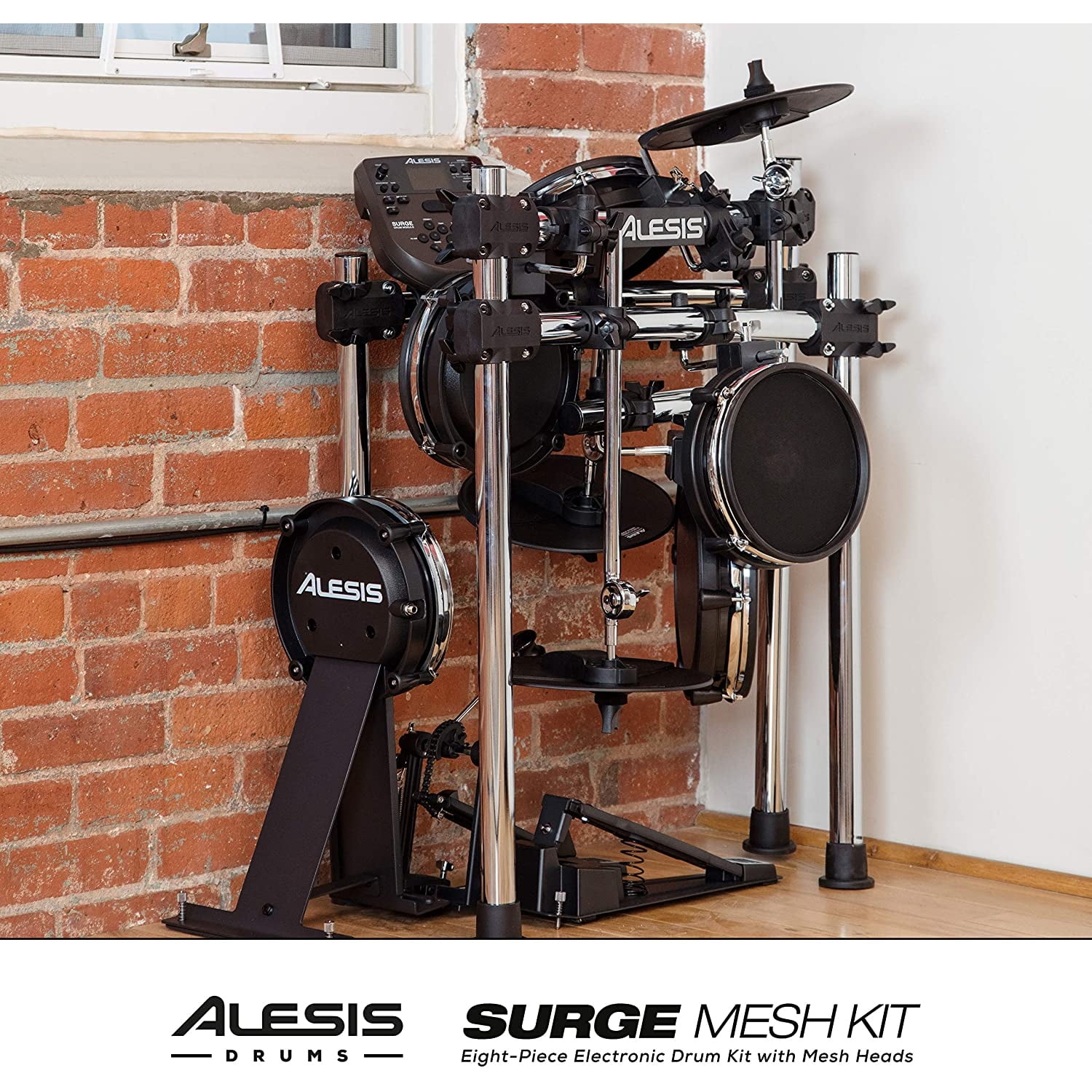 Alesis Surge Mesh Kit Eight-Piece Electronic Drum Kit with Mesh 