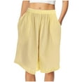 thumbnail image 2 of Bzhegqhd Womens Solid Color Shorts Loose Shorts, 2 of 7
