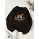 thumbnail image 2 of Sudadera Con Estampado De Calavera De Calabaza, Sudadera Informal De Manga Larga Con Cuello Redondo, Ropa De Mujer, 2 of 4