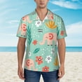 thumbnail image 4 of Balery Elephant and Flowers Print Men's Hawaiian Shirts Short Sleeve Beach Shirt Relaxed Fit Vacation Button Down Shirts-Medium, 4 of 9