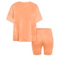 thumbnail image 5 of GiLiling Girls Short Sets Two Piece Outfits Summer Short Sleeve Soft T-Shirt and Lightweight Slim Shorts Comfy Sweatsuit (Orange, 9-10 Years), 5 of 6