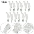 thumbnail image 1 of MYG for Curtain Cord Safety Cleat Hook for Window Blinds and Shades, Child and Pet Protection Drawstring Positioning Device, Clear Plastic Wall-Mounted Roller Blind Holder (12 Pack), 1 of 10