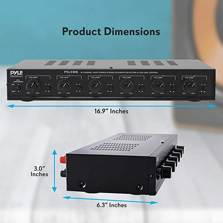 Pyle speaker selector with volume control 2025