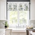 thumbnail image 5 of 2 Pack Valances Window Treatments, Green Watercolor Eucalyptus Leaves Blackout Drapes Adjustable Curtain Valances for Windows Living Room Kitchen Over Sink, 18x52 Inch Rod Pocket Valances, 5 of 6