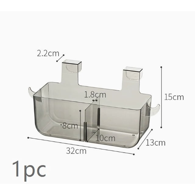 Estante de cocina, caja de almacenamiento sin perforaciones montada en la pared, estante organizador, estante de almacenamiento multifuncional for el hogar