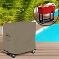 thumbnail image 5 of Cooler Cover 12 Oz Waterproof - Rolling Cart Cover 100% Weather Resistant with Air Pockets & Drawstrap for Snug Fit (32" H x 36" W x 20" D, Beige), 5 of 7