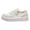 A Beige, variant on Women Casual Flats Fashion Round Toe Platform Sneakers Plaid Slip On Walking Shoes Comfortable Athletic Leisure Footwear Daily