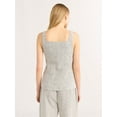 thumbnail image 3 of Scoop Women's and Women's Plus Linen Blend Longline Vest, Sizes XS-4X, 3 of 5