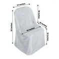 thumbnail image 3 of Efavormart Silver Linen Polyester Folding Chair Cover Dinning Chair Slipcover For Wedding Party Event Banquet Catering, 3 of 5