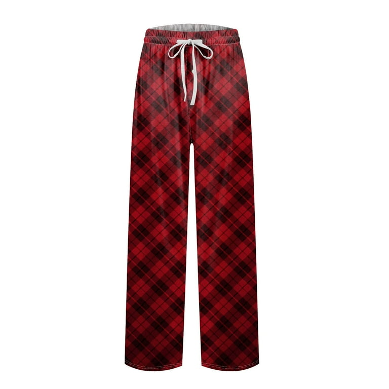 XDDLITP Mens Pj Pants Comfy Lounge Pants Sweatpants Buffalo Plaid