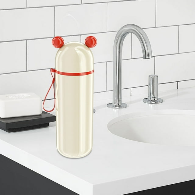 mfyjkho Vaso portátil para cepillo de dientes con diseño desmontable, gran capacidad, sellado resistente, compacto y ligero, ideal para viajes o uso doméstico, plástico, 23 x 8 cm, 1 unidad.