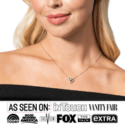 Cate & Chloe Susan 18k White Gold Plated Women's Necklace with Yellow Gold Heart, Swarovski Crystals