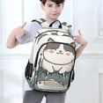 thumbnail image 6 of FORMRS Unisex School Backpack 17" Student Travel Bag with Laptop Compartment, Beige Cute Cat, 6 of 7