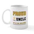 thumbnail image 2 of CafePress - Proud Uncle Of A Soldier Black And Gold Mugs - 11 oz Ceramic Mug - Novelty Coffee Tea Cup, 2 of 6