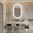 LUVODI 32x20 inch Lighted Oval LED Bathroom Mirror, Wall Mount, Anti