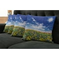 thumbnail image 5 of Ambesonne Colorful Throw Pillow Cover 4 Pack, Flowers Cloudy Sky, 18", Multicolor, 5 of 5