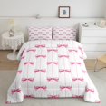 thumbnail image 1 of Erosebridal Bowknot Bedding Full Comforter Set for Teens, Princess Ribbon Down Comforter, Cartoon Decor, Super Cozy 3pcs, 1 of 8