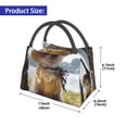 thumbnail image 2 of Yiaed Cat In Sun Hat Print Lunch box lunch bag Portable Insulated Lunch Box for Women Men Cooler Tote Bag with Front Pocket for Work Picnic Travel, 2 of 6