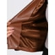 thumbnail image 5 of CHAQUETA DE MUJER INSPIRE CHIC DE CUERO SINTÉTICO, CORTA, SIN COLLAR, ABIERTO EN FRONTAL, CHAQUETAS DE MOTO BIKER M MARRÓN, 5 of 6