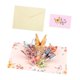 thumbnail image 5 of Tarjeta de felicitación para el Día de la Madre con ramo de flores, tarjeta desplegable decorativa 3D de papel elegante. Púrpura, 5 of 9