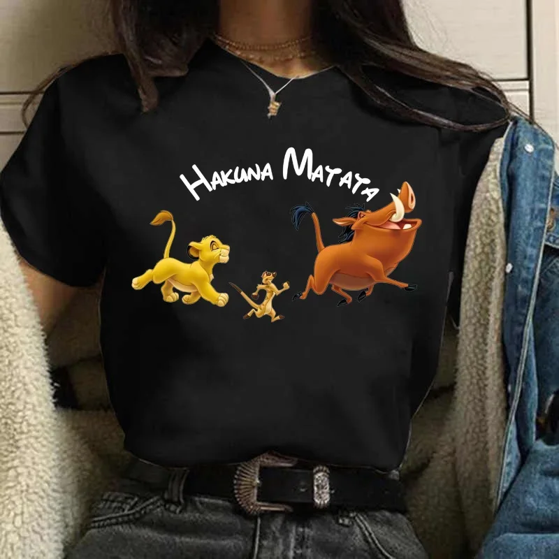 The Lion King Hakuna Matata Cartoon T Shirt Women Funny Cute Anime