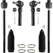 Detroit Axle - 6pc Front Inner & Outer Tie Rods Boots for Chevrolet GMC Express Savana 1500 2500