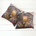 thumbnail image 5 of Ambesonne Rustic Throw Pillow Cover Pack of 2, Colorful Flowers and Rooster, 2 Pcs-16"x16", Mauve Taupe and Multicolor, 5 of 5