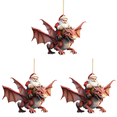 thumbnail image 2 of Decoraciones navideñas de dragón de dibujos animados acrílico para decoración de fiesta de Navidad (A), 2 of 2