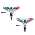 thumbnail image 3 of Balery Cool Colorful Wolf Tangas de Algodón para Mujer con Estampado – Ropa Interior Sexy, Transpirable, G-string-Large, 3 of 6