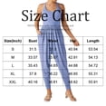 thumbnail image 3 of JULMCOMO Jumpsuits for Women Scoop Neck Cross Back Casual Overalls Sleeveless Elastic Waisted Summer Harem Pants with Pockets Black M, 3 of 7