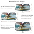 thumbnail image 5 of WOBOGO Surfing Dog Car Windshield Sunshades Autopilot Lightweight Accordion Sun Visor 53×23.5in, 5 of 8