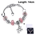 thumbnail image 1 of Shiny Crystal Rhinestone Charm Bracelet Bangle with Unicorn Pendant Gift Box Card Set for Women Girls, 1 of 9