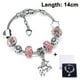 thumbnail image 1 of Pulsera con dijes de diamantes de imitación de cristal brillante con colgante de unicornio, juego de tarjetas en caja de regalo para mujeres y niñas, 1 of 8