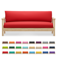 thumbnail image 4 of Full Size 54"x75"Solid Futon Cover Mattresses Slipcover Fit 6"- 8", Red, 4 of 9
