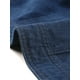 thumbnail image 5 of Chaqueta de mezclilla moto de mujer con solapa asimétrica y cierre de cremallera, de manga larga, color azul oscuro, 5 of 6