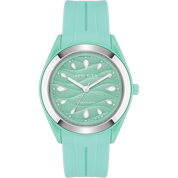Anne Klein Solar Recycled Ocean Plastic Band Ladies Watch